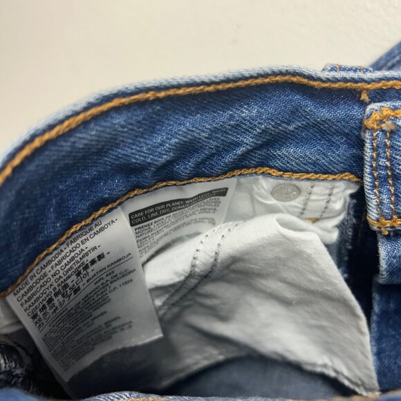 Levi's premium wedgie high rise jeans button fly distressed 24 - Picture 9 of 12